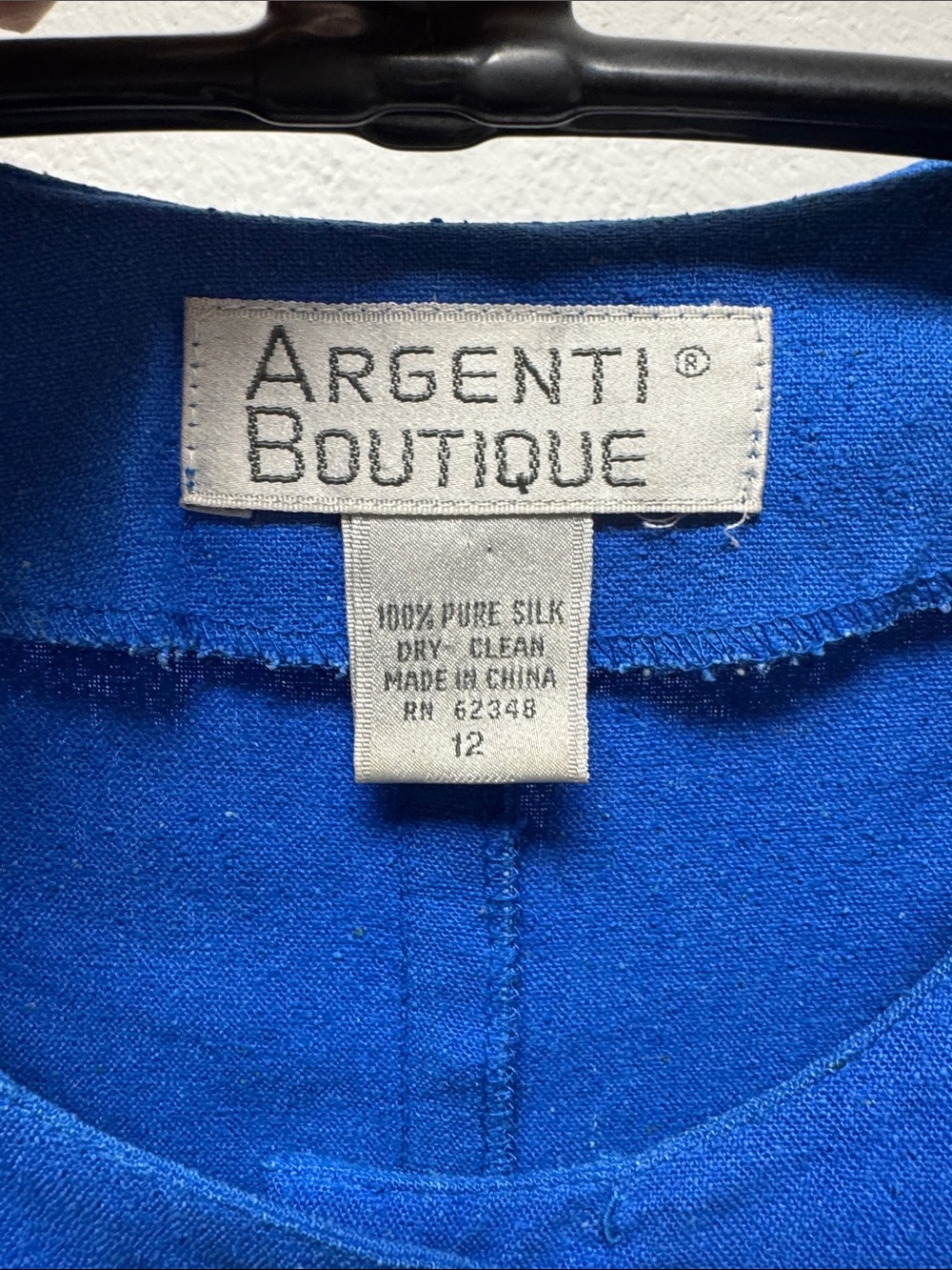 Argent Boutique Cobalt Blue Button-Front Midi Dress - Picture 2 of 3